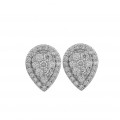 boucles d'oreilles forme poire diamants