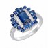 Bague Or Blanc 750°/°° Saphirs et Diamants