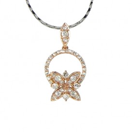 A6015040 Collier Papillon Or Jaune 750°/°° et Diamants