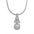 A6017640 Collier Feuille en Or Blanc 750°/°° et Diamants