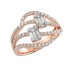 A4082040 Bague Or Rose 750°/°° et Diamants