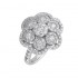 A4077640 Bague Fleur Or Blanc 750°/°° et Diamants