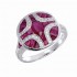 Bague Or Blanc 750°/°° Rubis & Diamants